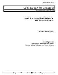 CRS Report for Congress Received Through the CRS Web