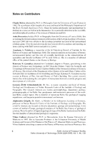 Notes on Contributors