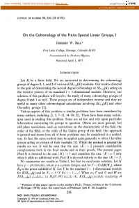 On the Cohomology of the Finite Special Linear Groups, I