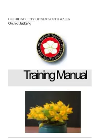 Orchid Judging
