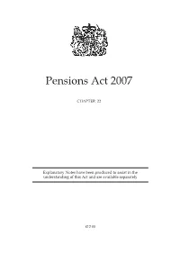 Pensions Act 2007