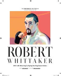 ROBERT WHITTAKER UFC’S Mr Nice Guy Is Flying the Flag Down Under