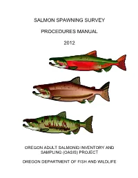 Salmon Spawning Survey Procedures Manual 2012
