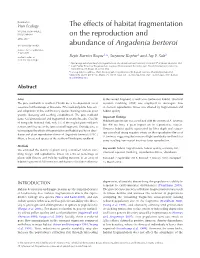 The Effects of Habitat Fragmentation on the Reproduction and Abundance Of