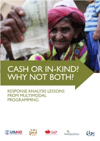 Cash Or In-Kind? Why Not Both?
