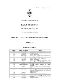Daily Program
