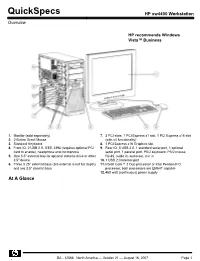 HP Xw4400 Workstation Overview