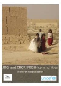 Jogi and Chori Frosh Communities: a Story of Marginalization 1 Contacts