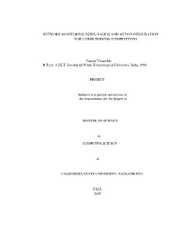 Network Monitoring Using Nagios and Autoconfiguration for Cyber Defense Competitions