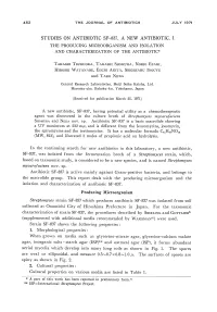 Producing Microorganism and Isolation and Characterization of the Antibiotic*