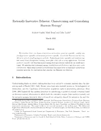 Rationally Inattentive Behavior: Characterizing and Generalizing