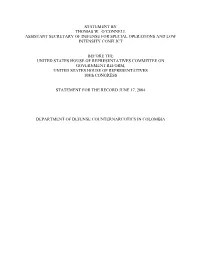 Statement by Thomas W