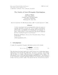 The Family of Curvi-Triangular Distributions 1 Introduction