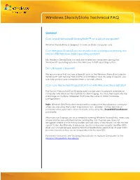 Windows Steadystate Technical FAQ