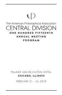 APA Central Division 2018 Meeting Program