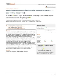 Assessing Drug Target Suitability Using Targetmine[Version 1; Peer Review