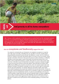 End Poverty in All Its Forms Everywhere How Do Ecosystems And