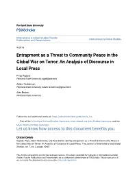 Entrapment As a Threat to Community Peace in the Global War on Terror: an Analysis of Discourse in Local Press