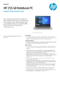 HP 255 G8 Notebook PC Budget Friendly