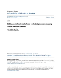 Linking Spatial Patterns to Forest Ecological Processes by Using Spatial Statistical Methods