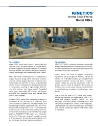 Model CIB-L Inertia Base Frame