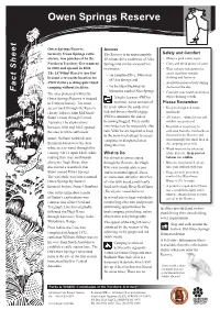 Owen Springs Reserve Fact Sheet And