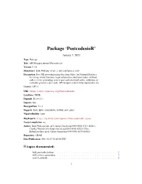 Package 'Postcodesior'