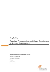 Reactive Programming and Clean Architecture in Android Development