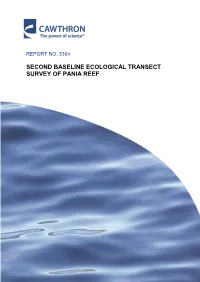 Second Baseline Ecological Transect Survey of Pania Reef