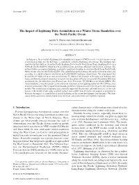 The Impact of Lightning Data Assimilation on a Winter Storm Simulation Over the North Paciﬁc Ocean