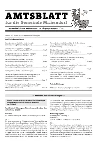 Amtsblatt Nr. 1 Vom 18.02.2021