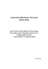 Assembly Members' Services 2005-2006