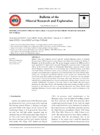 BULLETIN of the MINERAL RESEARCH and EXPLORATION Bulletin of the Foreign Edition 2014 148 ISSN : 1304 - 334X