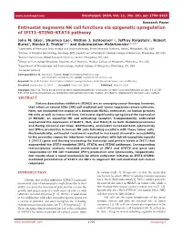 Entinostat Augments NK Cell Functions Via Epigenetic Upregulation of IFIT1-STING-STAT4 Pathway