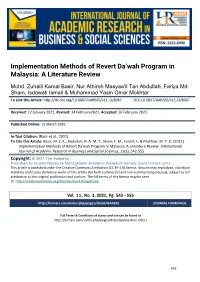 Implementation Methods of Revert Da'wah Program in Malaysia: A