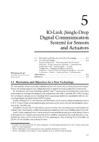 IO-Link (Single-Drop Digital Communication System) for Sensors and Actuators