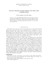 Killing Spinor-Valued Forms and the Cone Construction