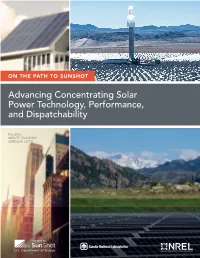 On the Path to Sunshot: Advancing Concentrating Solar Power Technology, Performance, and Dispatchability