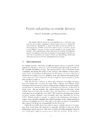 Priority and Privilege in Scientific Discovery