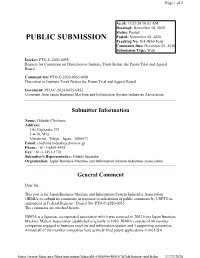 PUBLIC SUBMISSION Posted: November 20, 2020 Tracking No