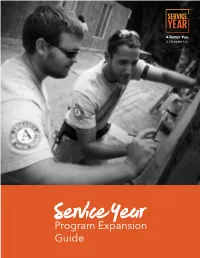 Service Year Program Expansion Guide