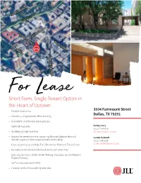 Short-Term, Single-Tenant Option in the Heart of Uptown