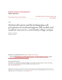 Student Self-Esteem and the Looking-Glass Self: Perceptions Of