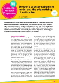 Sweden's Counter-Extremism Model and the Stigmatising of Anti-Racism