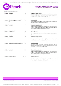 Sydney Program Guide