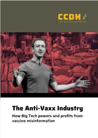 The Anti-Vaxx Industry How Big Tech Powers and Profits from Vaccine Misinformation