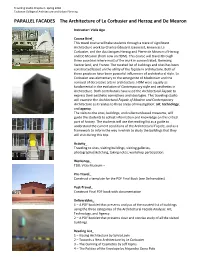 The Architecture of Le Corbusier and Herzog and De Meuron