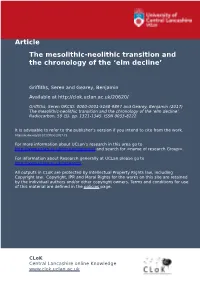 The Mesolithic-Neolithic Transition and the Chronology of the 'Elm Decline'