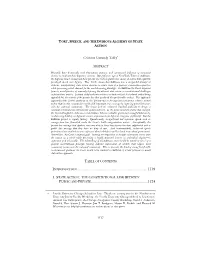 Tort, Speech, and the Dubious Alchemy of State Action