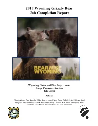 2017 Grizzly Bear Population Status